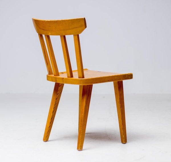 Set of Six Oregon Pine Side Chairs by Roland Wilhelmsson - Image 3
