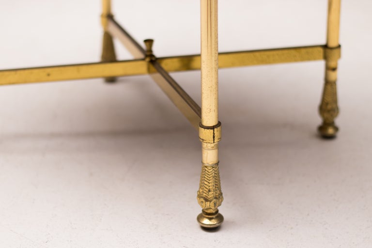 Aldo Tura Lacquered Goatskin and Brass Side Table, Italy, 1950s - Image 4