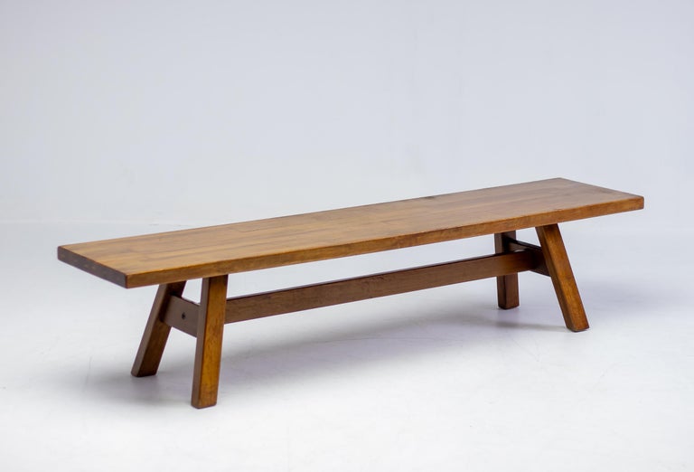 Giovanni Michelucci “Torbecchia” Solid Walnut Bench, 1960s - Image 4