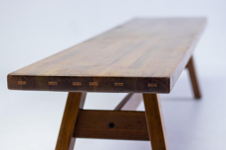 Giovanni Michelucci “Torbecchia” Solid Walnut Bench, 1960s - Image 3