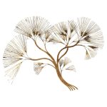 Large Mid-Century Modern Curtis Jeré Brutalist Brass Tree Needle Wall Sculpture