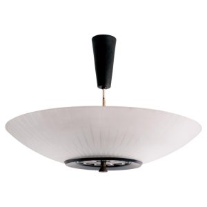 Rare Large Glass Pendant by Louis Kalff for Philips, Mid-Century Modern Icon