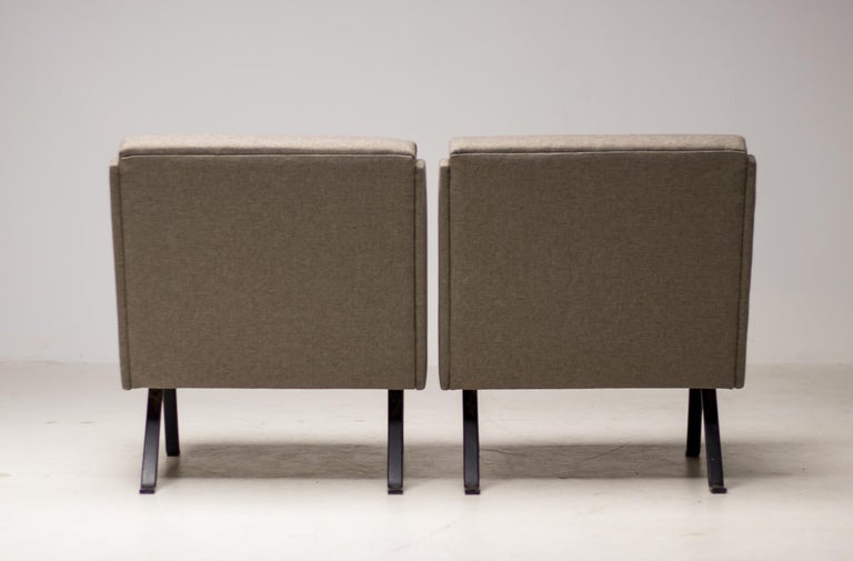 Architectural Dutch Lounge Chairs, Pair, The Netherlands, circa 1960 - Image 6