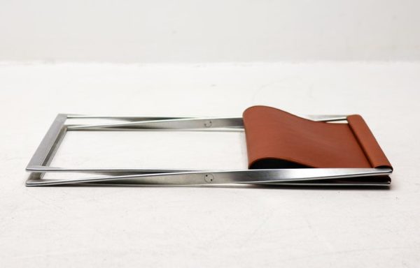 Poul Kjærholm PK-91 Folding Stool by E. Kold Christensen in Cognac Leather - Image 11