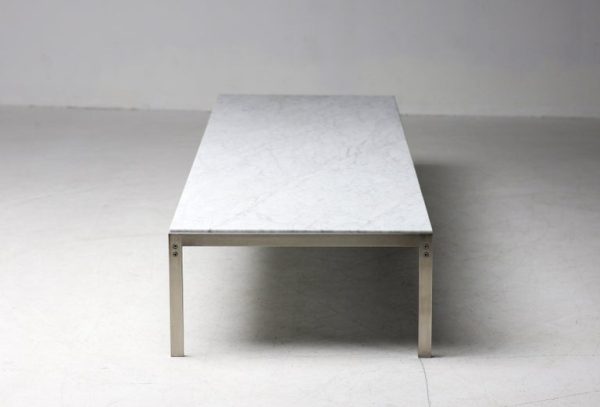 Rare PK63 Flint Rolled Marble Coffee Table by Poul Kjærholm - Image 2