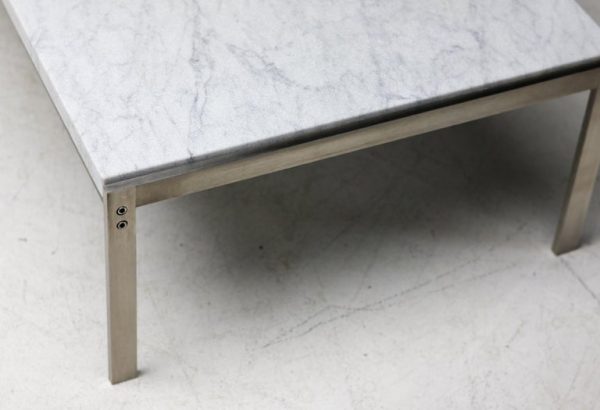 Rare PK63 Flint Rolled Marble Coffee Table by Poul Kjærholm - Image 6