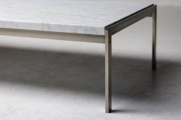 Rare PK63 Flint Rolled Marble Coffee Table by Poul Kjærholm - Image 14