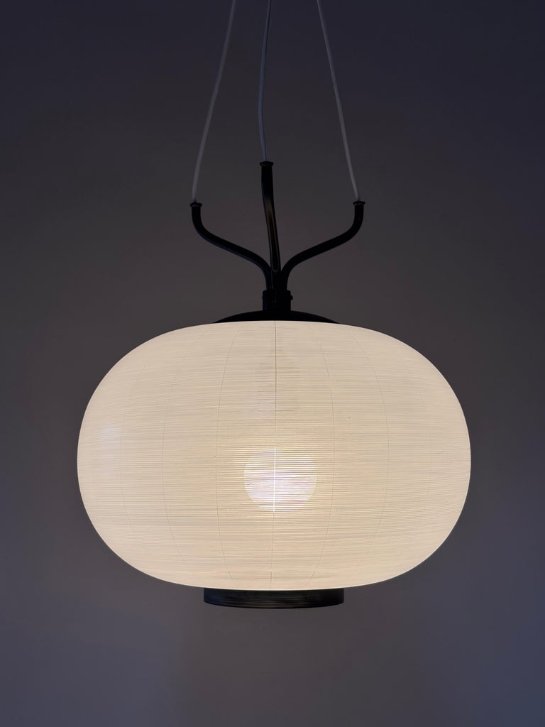 Murano White Filigrana Glass Pendant – Italy, 1950 - Image 2