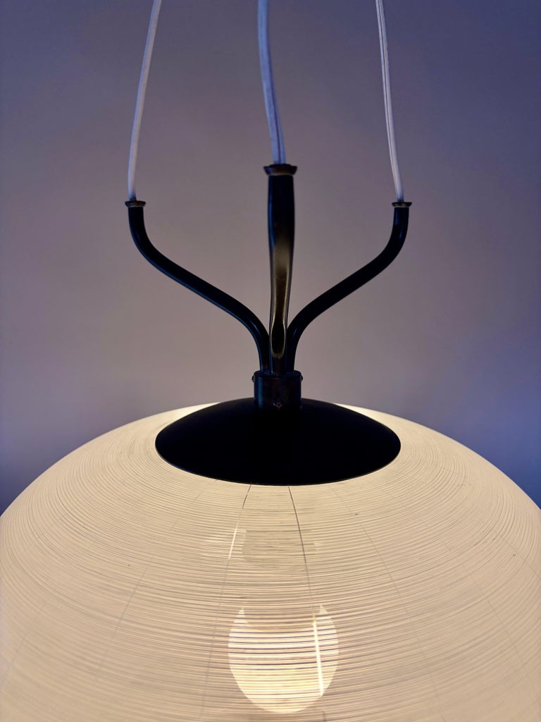 Murano White Filigrana Glass Pendant – Italy, 1950 - Image 4