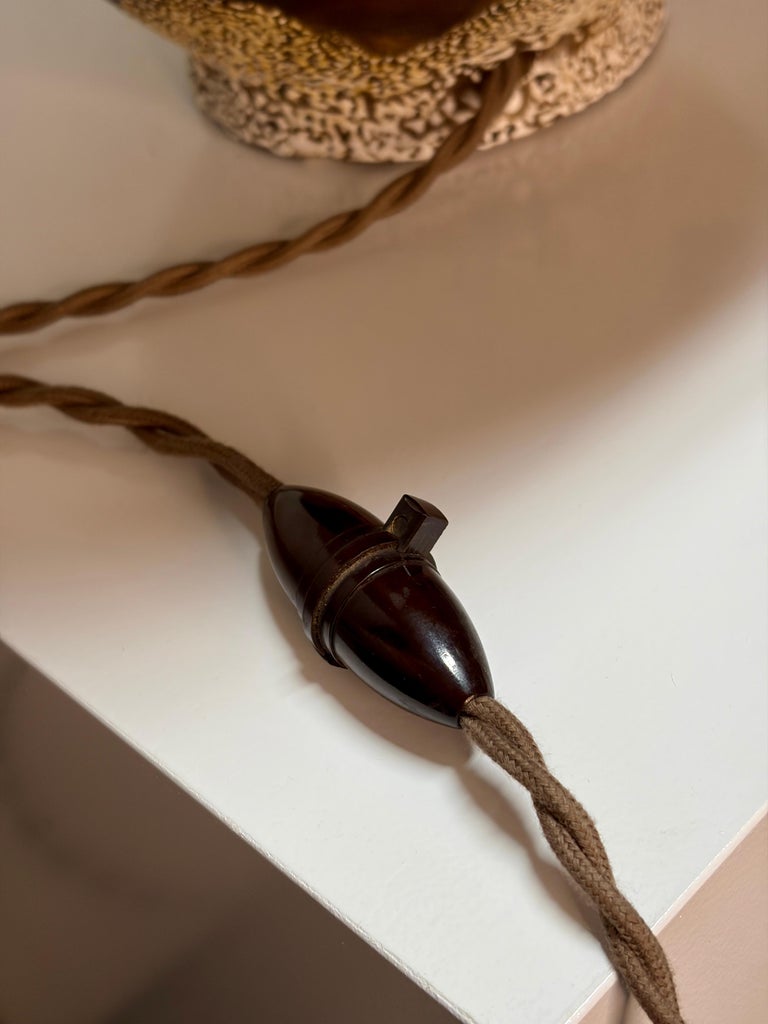 Art Deco Table Lamp Attributed to Jean Besnard, Ceramic, France, 1935 - Image 5