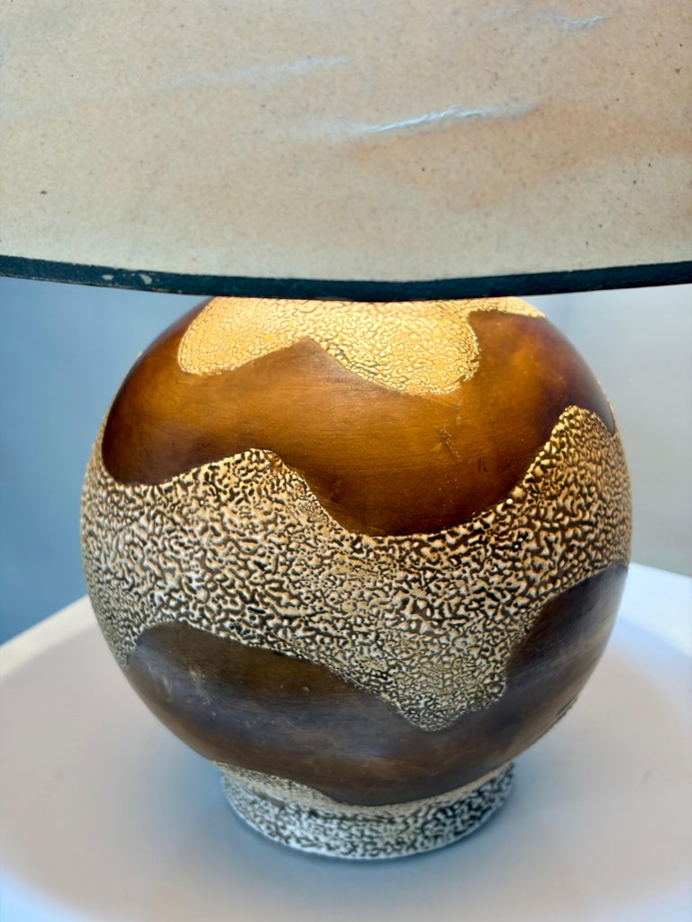 Art Deco Table Lamp Attributed to Jean Besnard, Ceramic, France, 1935 - Image 8