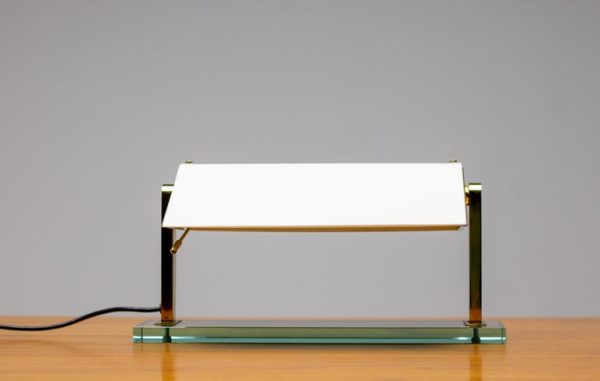 Crystal and Brass Desk Lamp 0836 by Pietro Chiesa for Fontana Arte - Image 12