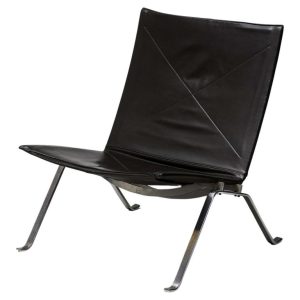 Dark Brown Leather PK22 Chair by Poul Kjærholm, Denmark