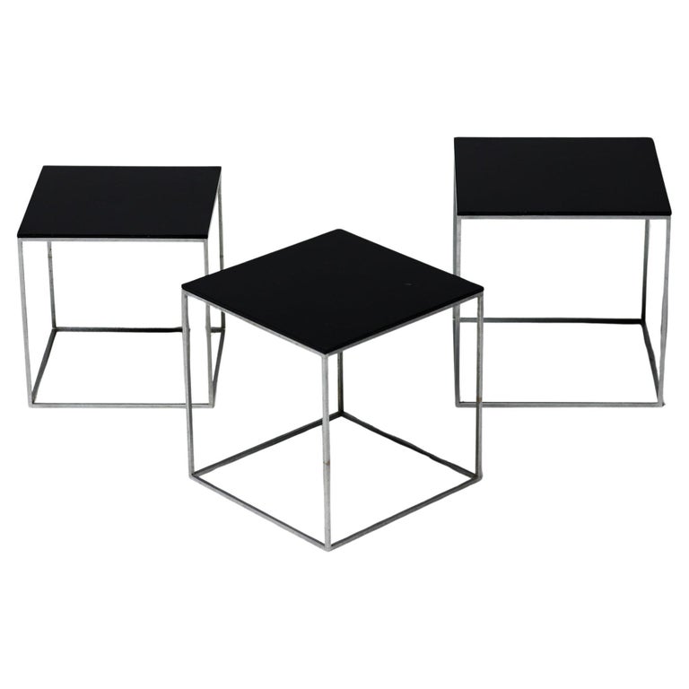 Poul Kjærholm PK71 Nesting Tables for E. Kold Christensen, Early 1960 Production