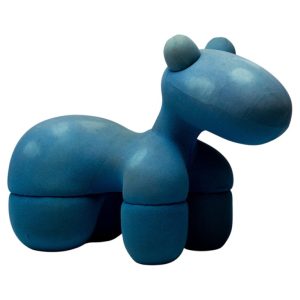 The Original Pony Chair by Eero Aarnio – Rare 1970s Blue Fabric