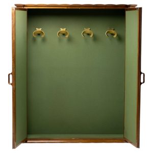 The Executive's Wardrobe. A 1960 Italian One-Off in Carved Walnut & Bronze