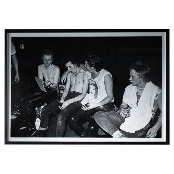 Iconic Large Photo by Dennis Morris of Sex Pistols Backstage