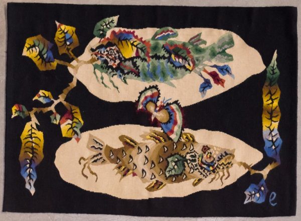 Matching Pair of Handwoven and Hand Signed Jean Lurcat Aubusson Tapestries, 1950 - Image 6