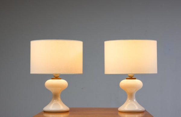 White ML1 Table Lamps by Ingo Maurer for M-Design - Image 2