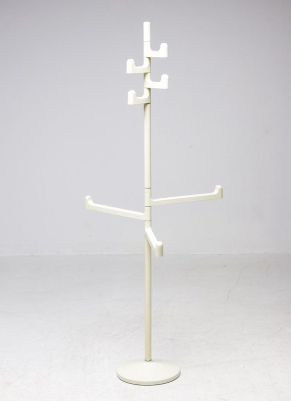 White Mid Century Modern Towel or Coat Rack by Makio Hasuike - Image 2