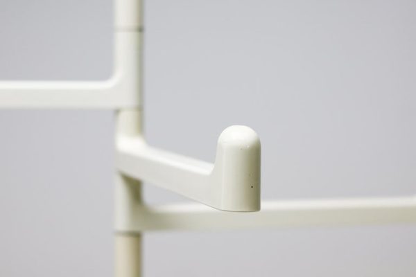 White Mid Century Modern Towel or Coat Rack by Makio Hasuike - Image 6