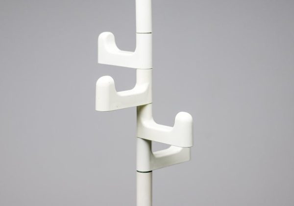 White Mid Century Modern Towel or Coat Rack by Makio Hasuike - Image 8