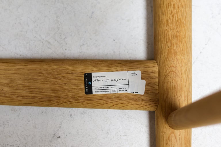 Hans J. Wegner PP75 Dining Table in Oak with Eleven Oak CH36 Dining Chairs - Image 19