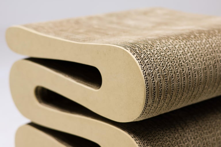 Frank Gehry Wiggle Stool, – Corrugated Cardboard & Hardboard - Image 8