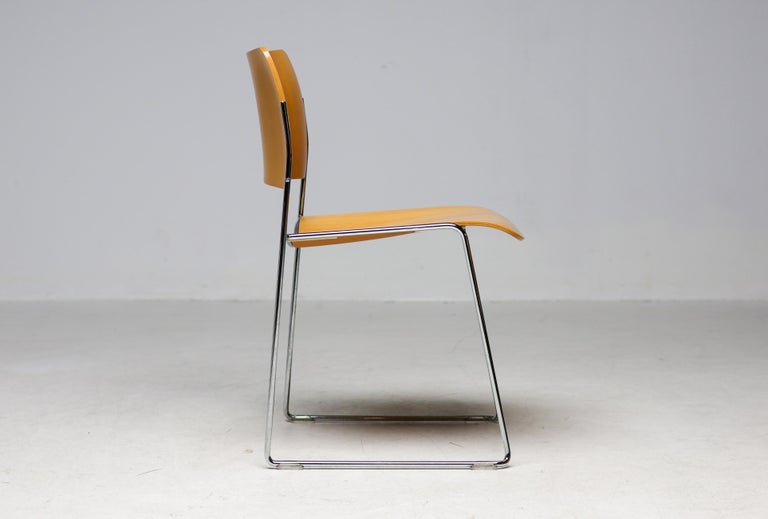 Set of David Rowland 40/4 Chairs for HOWE – Chrome & Beech – Numbered Examples - Image 19