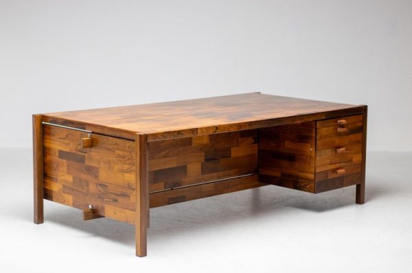 Large Jacaranda Executive Desk by Jorge Zalszupin by L'Atelier San Paulo, 1960 - Image 4