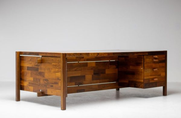 Large Jacaranda Executive Desk by Jorge Zalszupin by L'Atelier San Paulo, 1960 - Image 8