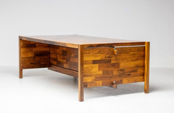 Large Jacaranda Executive Desk by Jorge Zalszupin by L'Atelier San Paulo, 1960 - Image 13