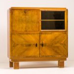 Burl Walnut Art Deco Cabinet - Image 7