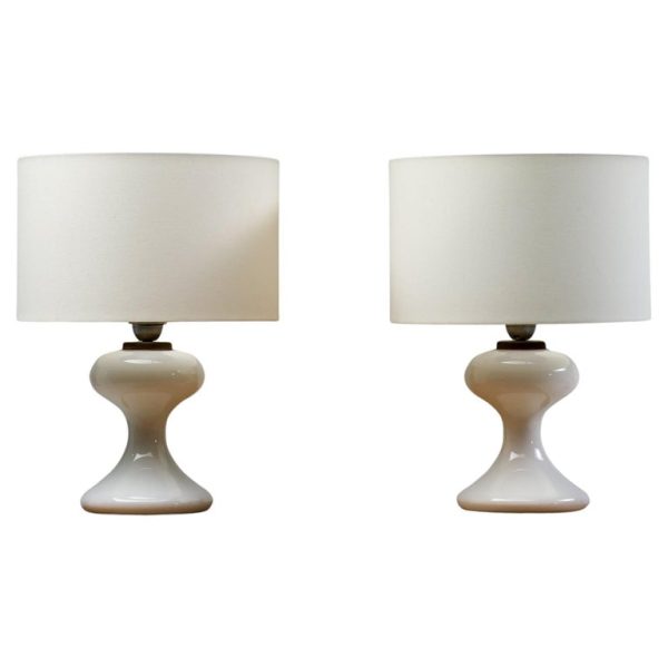 White ML1 Table Lamps by Ingo Maurer for M-Design