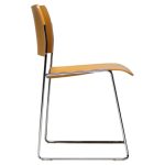 Set of David Rowland 40/4 Chairs for HOWE – Chrome & Beech – Numbered Examples