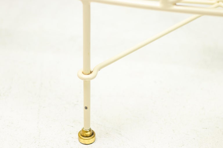 Elegant Italian Mid-Century Modern Oval Coffee Table — Glass, Steel and Brass - Image 7