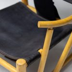 Piero Palange G23 Black Saddle Leather Hoop Chair - Image 3