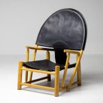 Piero Palange G23 Black Saddle Leather Hoop Chair - Image 13