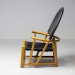 Piero Palange G23 Black Saddle Leather Hoop Chair - Image 4