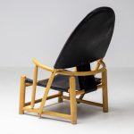 Piero Palange G23 Black Saddle Leather Hoop Chair - Image 7