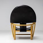 Piero Palange G23 Black Saddle Leather Hoop Chair - Image 5