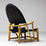 Piero Palange G23 Black Saddle Leather Hoop Chair - Image 8