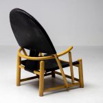 Piero Palange G23 Black Saddle Leather Hoop Chair - Image 10