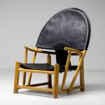 Piero Palange G23 Black Saddle Leather Hoop Chair - Image 2