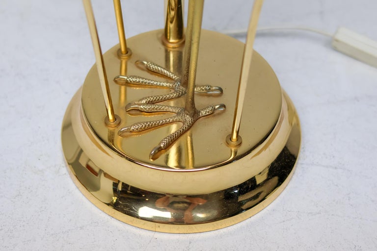 Monumental Gilt Brass Crane or Egret Floor Lamp by Antonio Pavia - Image 4