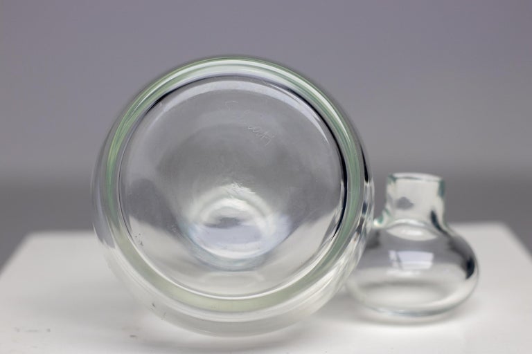 Salviati Murano Glass Bottle, Handblown, Elegant Design, Italy, 1977 - Image 7