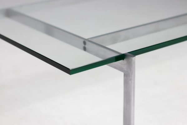 Architectural Rectangular Coffee Table in Steel and Glass - Image 2