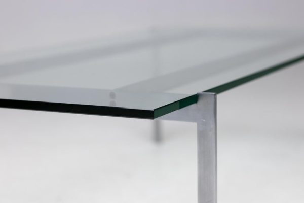 Architectural Rectangular Coffee Table in Steel and Glass - Image 8