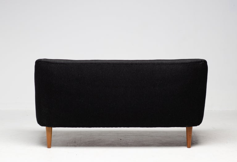 Compact Scandinavian Sofa in Original Wool Upholstery on Maple Legs, 1940s - Image 9