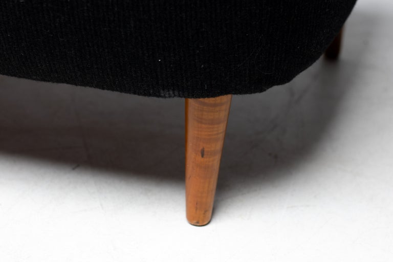 Compact Scandinavian Sofa in Original Wool Upholstery on Maple Legs, 1940s - Image 10